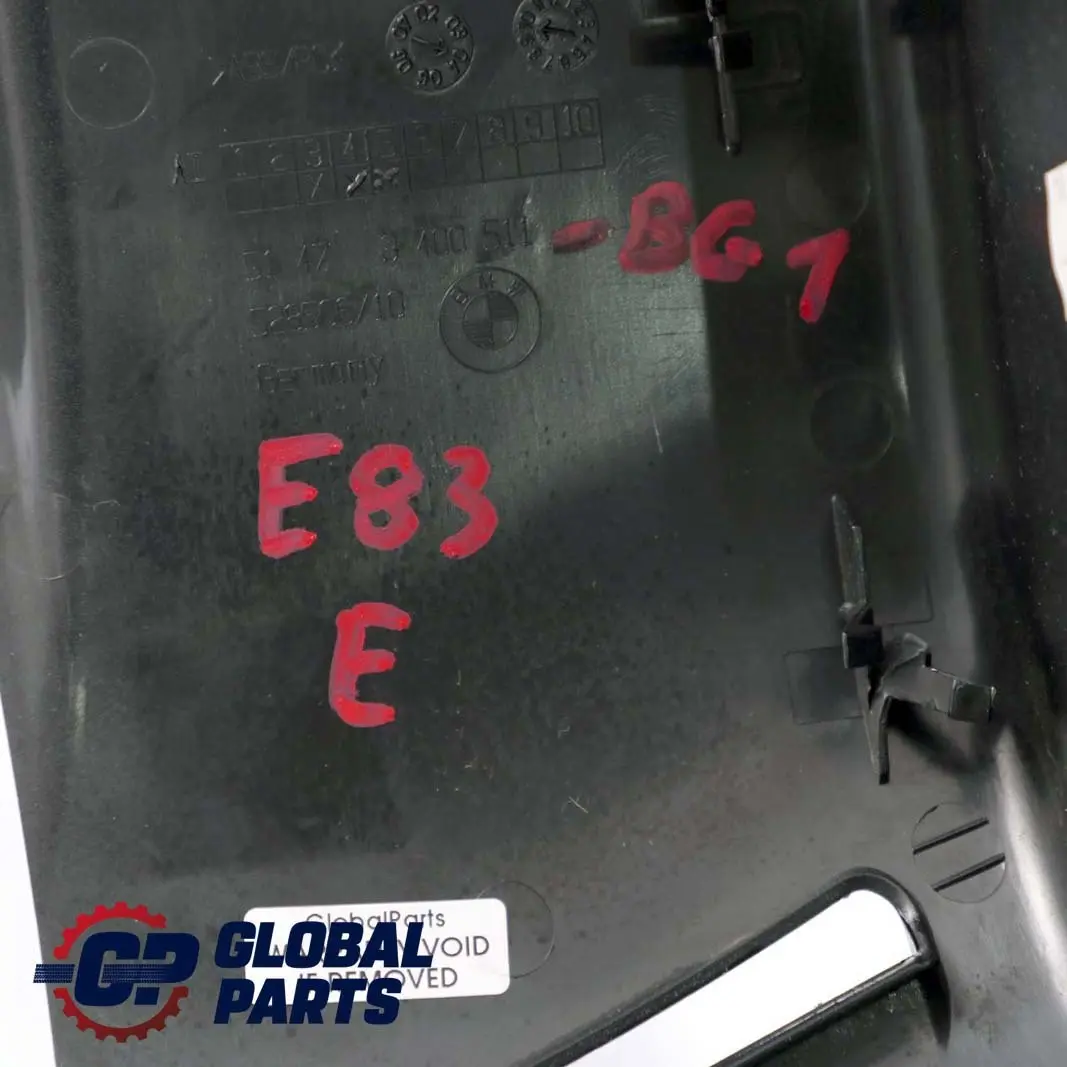 BMW X3 Series 1 E83 Cover Belt Reel Left Basaltgrau Basalt Grey N/S - SKU 3400511-BG1 - Part number 3400511