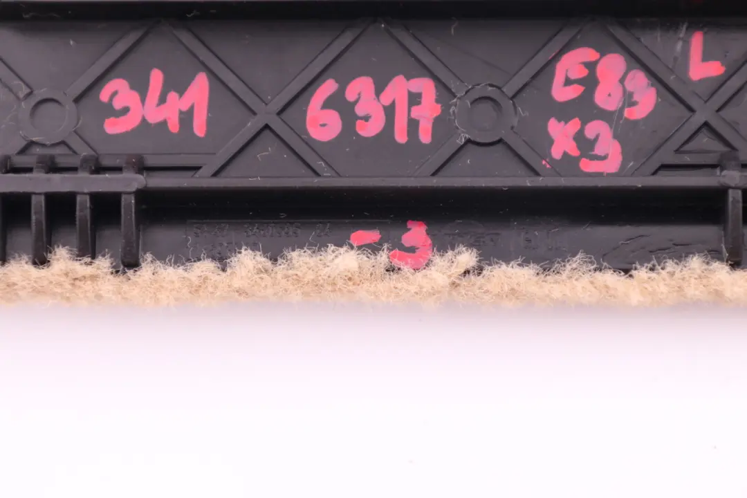 BMW X3 Series E83 Rear Boot Trunk Lid Left Flap N/S Sandbeige Beige 3400595 - SKU 3400595-3 - Part number 3416317