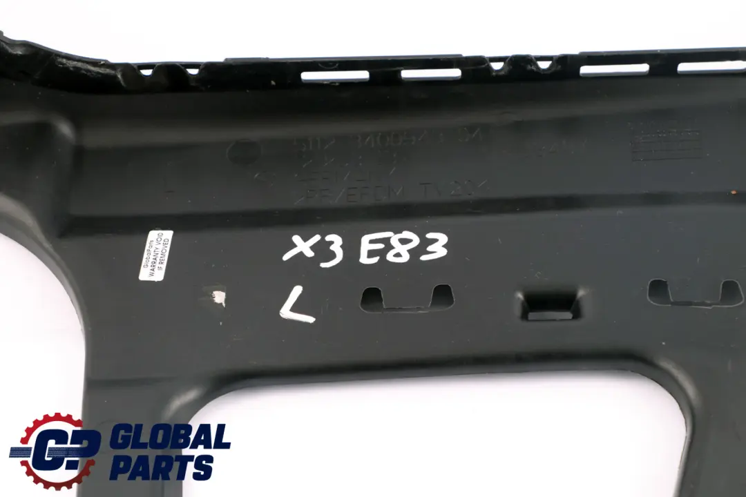 BMW X3 Series E83 Insert Lateral Bumper Support Bracket Rear Left - SKU 3400943 - Part number 3400943