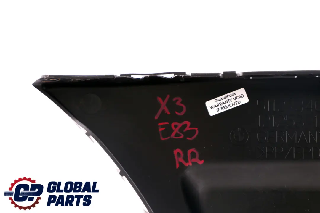 BMW X3 Series E83 Insert Lateral Bumper Support Bracket Rear Right - SKU 3400944 - Part number 3400944