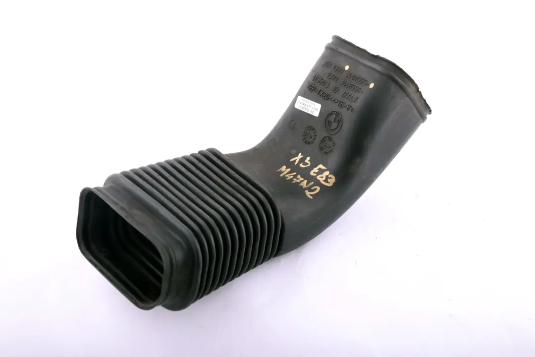 M47N2 Tubo admisión aire silenciador manguito goma para BMW X3 E83 con número de pieza 3401555 BMW X3 E83 M47N2 Tubo admisión aire silenciador manguito goma - SKU 3401555 - Número de pieza 3401555