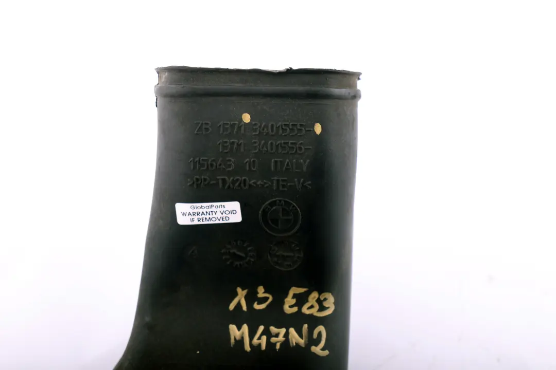 M47N2 Rura Dolot Kanał Wlot Powietrza do BMW X3 E83 o numerze 3401555 BMW X3 E83 M47N2 Rura Dolot Kanał Wlot Powietrza - SKU 3401555 - Numer Części 3401555