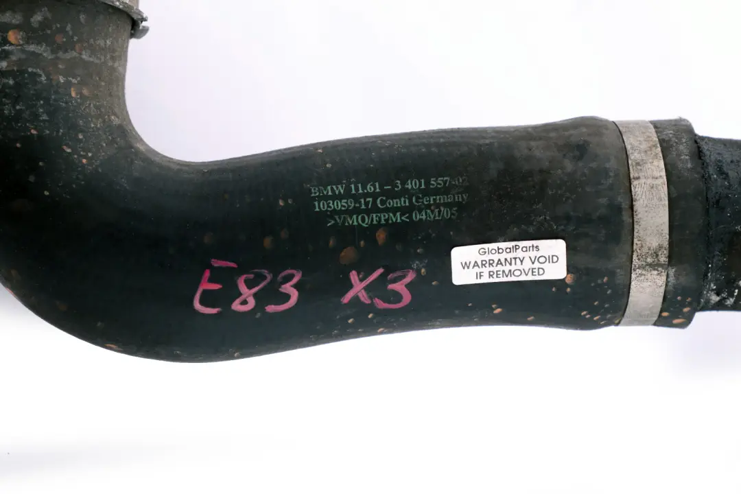 E83N LCI M47N2 Diesel Manifold Charge Air Line Hose pour BMW E83 à propos du numéro de pièce 3401557 BMW E83 E83N LCI M47N2 Diesel Manifold Charge Air Line Hose - SKU 3401557 - Numéro de pièce 3401557