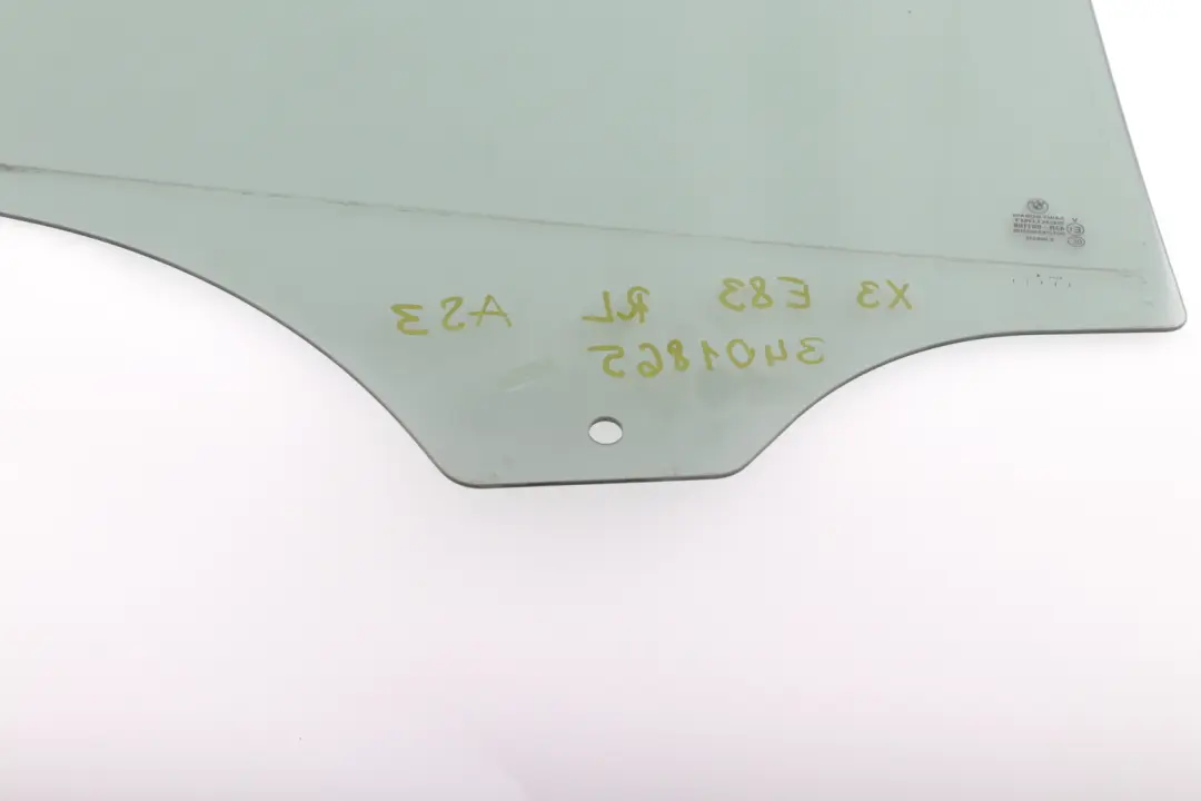 BMW X3 Series E83 Rear Left Door N/S Side Window Glass Black AS3 - SKU 3401865 - Part number 3401865