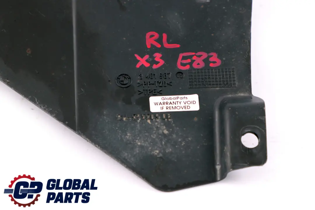 BMW X3 Serie E83 E83N LCI Deflecteur arr Gauche - SKU 3401987 - Numéro de pièce 3401987