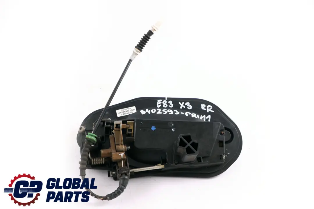 BMW X3 Series E83 Complete Rear Right Grab Handle O/S Primed Black - SKU 3402593-PRIM1 - Part number 3402593