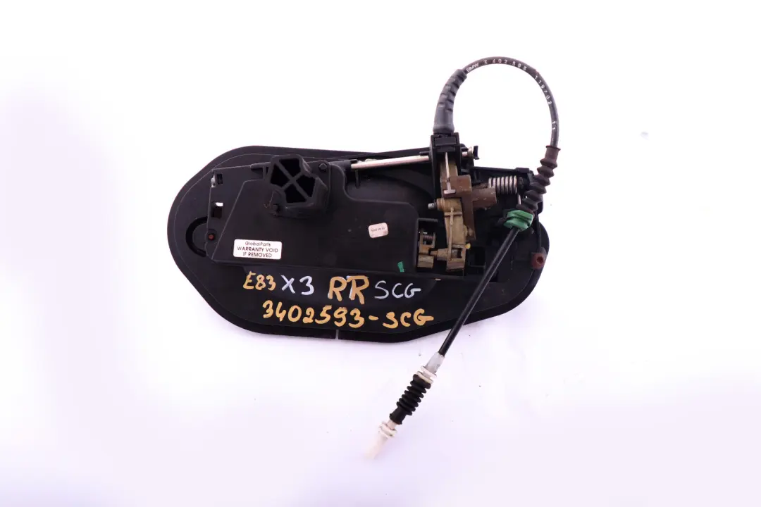 Complete Rear Right Grab Handle O/S Spacegrau Space Grey to BMW X3 Series E83 with Part number 3402593 BMW X3 Series E83 Complete Rear Right Grab Handle O/S Spacegrau Space Grey - SKU 3402593-SCG - Part number 3402593