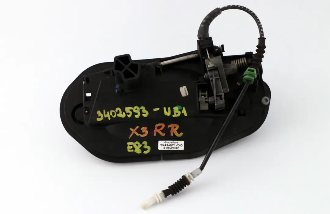 E83N LCI Transporteur Exterieur de Poignee de Porte Arriere Droite pour BMW X3 E83 à propos du numéro de pièce 3402593 BMW X3 E83 E83N LCI Transporteur Exterieur de Poignee de Porte Arriere Droite - SKU 3402593-WB1 - Numéro de pièce 3402593