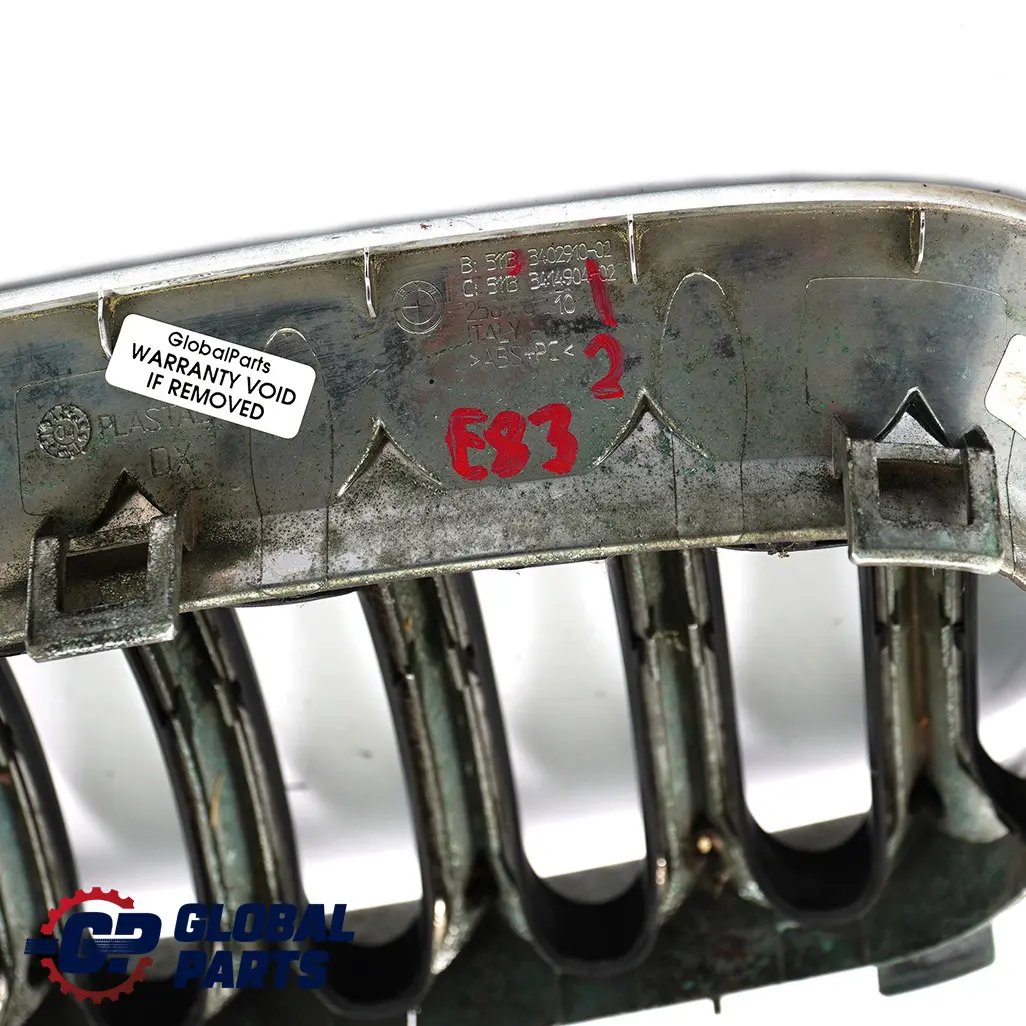 BMW X3 Series E83 2 Front Bumper Centre Grille Kidney Right O/S Chrome - SKU 3402910-2 - Part number 3402910