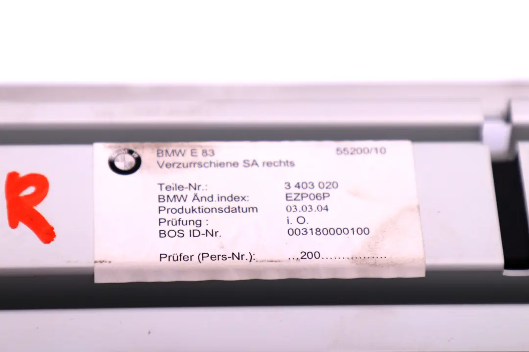 Szyna Bagażnika Komplet Lewy Prawy do BMW X3 E83 o numerze 3403019 BMW X3 E83 Szyna Bagażnika Komplet Lewy Prawy - SKU 3403019 - Numer Części 3403019