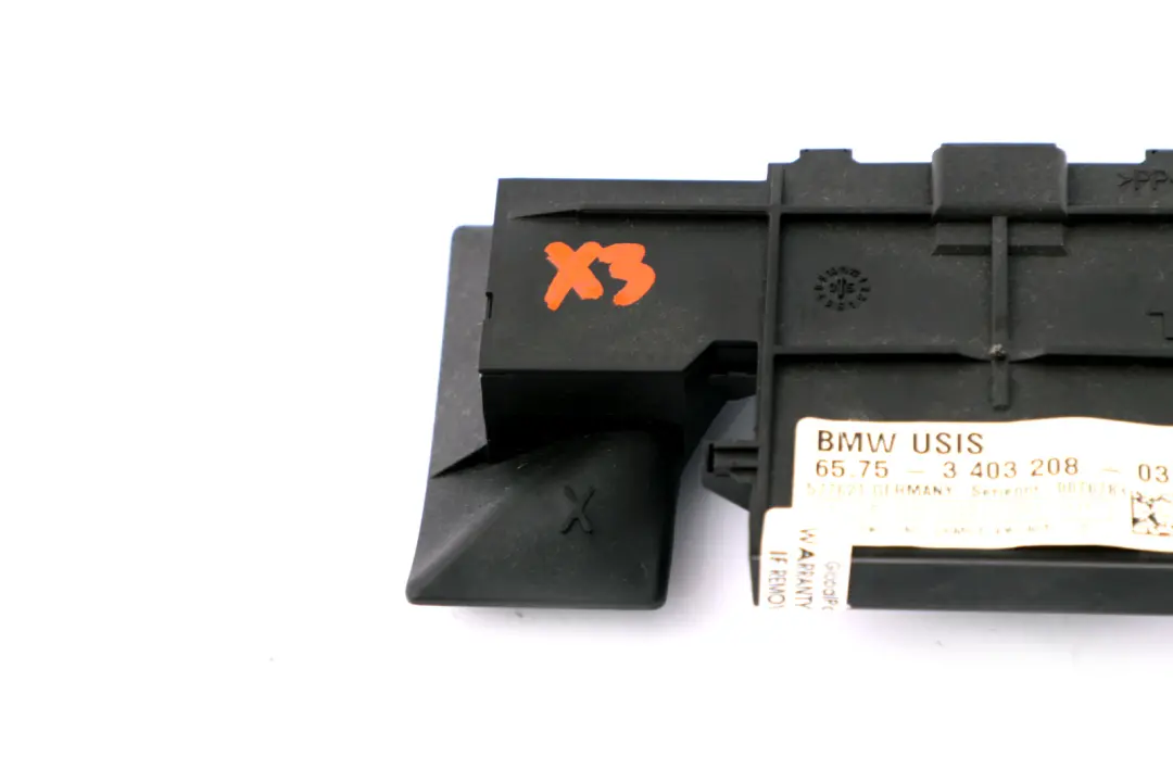 Ultrasonic Alarm System Module Control Unit to BMW X3 Series E83 with Part number 3403208 BMW X3 Series E83 Ultrasonic Alarm System Module Control Unit - SKU 3403208 - Part number 3403208