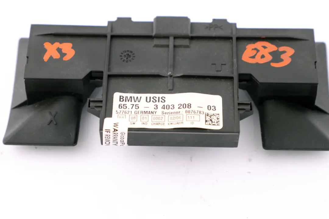 BMW X3 E83 Ultrasonic Alarm System Modulo Unidad De Control - SKU 3403208 - Número de pieza 3403208