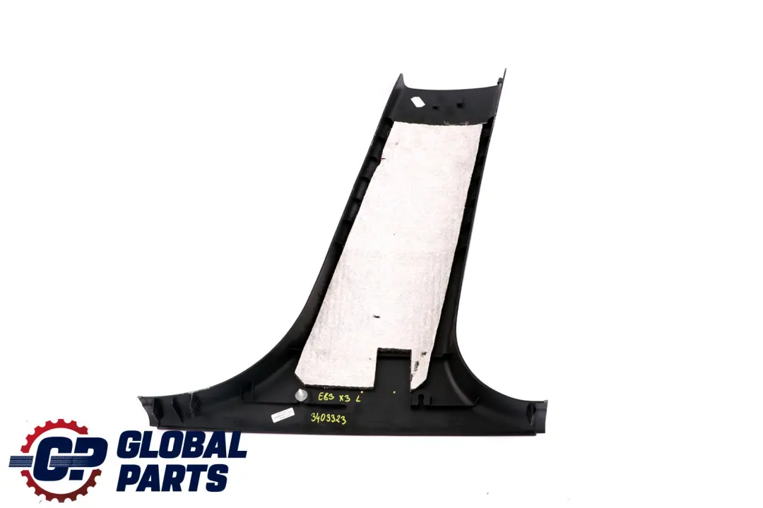 BMW X3 E83 Tapa Embellecedor Inferior Columna B Izquierda Negro Antracita - SKU 3403323 - Número de pieza 3403323