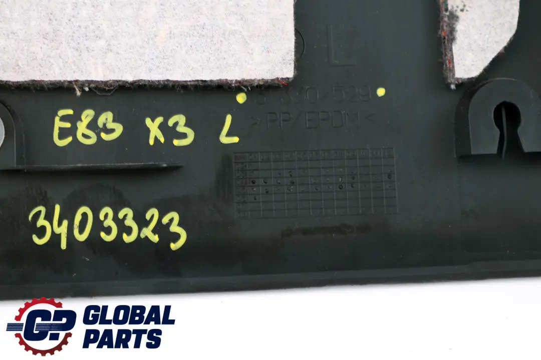 Apertura B-S?ule Inferiore Sinistro Antracite 3330529 per BMW X3 E83 con numero di parte 3403323 BMW X3 E83 Apertura B-S?ule Inferiore Sinistro Antracite 3330529 - SKU 3403323 - Numero di parte 3403323