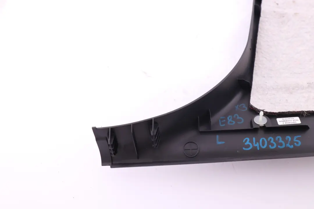 BMW X3 E83 Abdeckung B-Säule Unten Links Basaltgrau Grau 3330529 - SKU 3403325 - Teilenummer 3403325