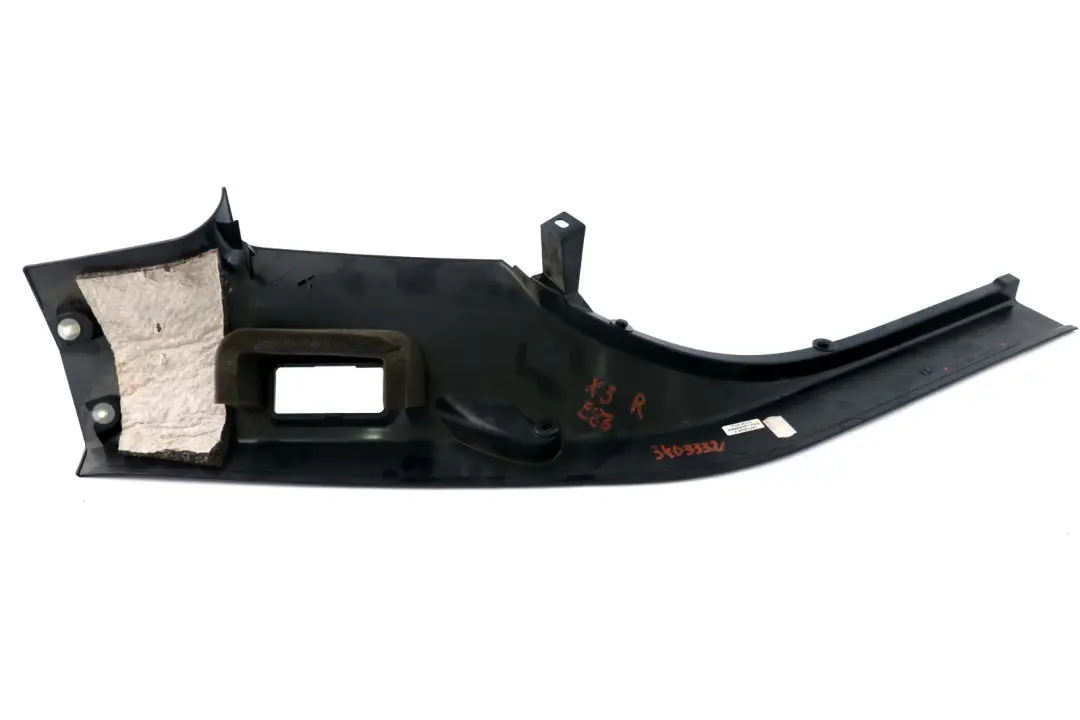 Tapa Columna D Parabrisas Ventana Trim Derecha Basaltgrau para BMW X3 E83 LCI con número de pieza 3403332 BMW X3 E83 LCI Tapa Columna D Parabrisas Ventana Trim Derecha Basaltgrau - SKU 3403332 - Número de pieza 3403332