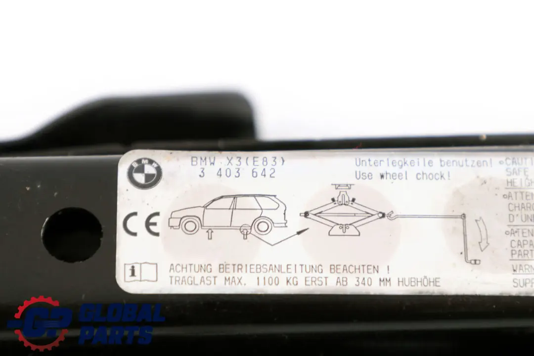 Podnośnik Samochodowy Lewarek do BMW X3 E83 o numerze 3403642 BMW X3 E83 Podnośnik Samochodowy Lewarek - SKU 3403642 - Numer Części 3403642