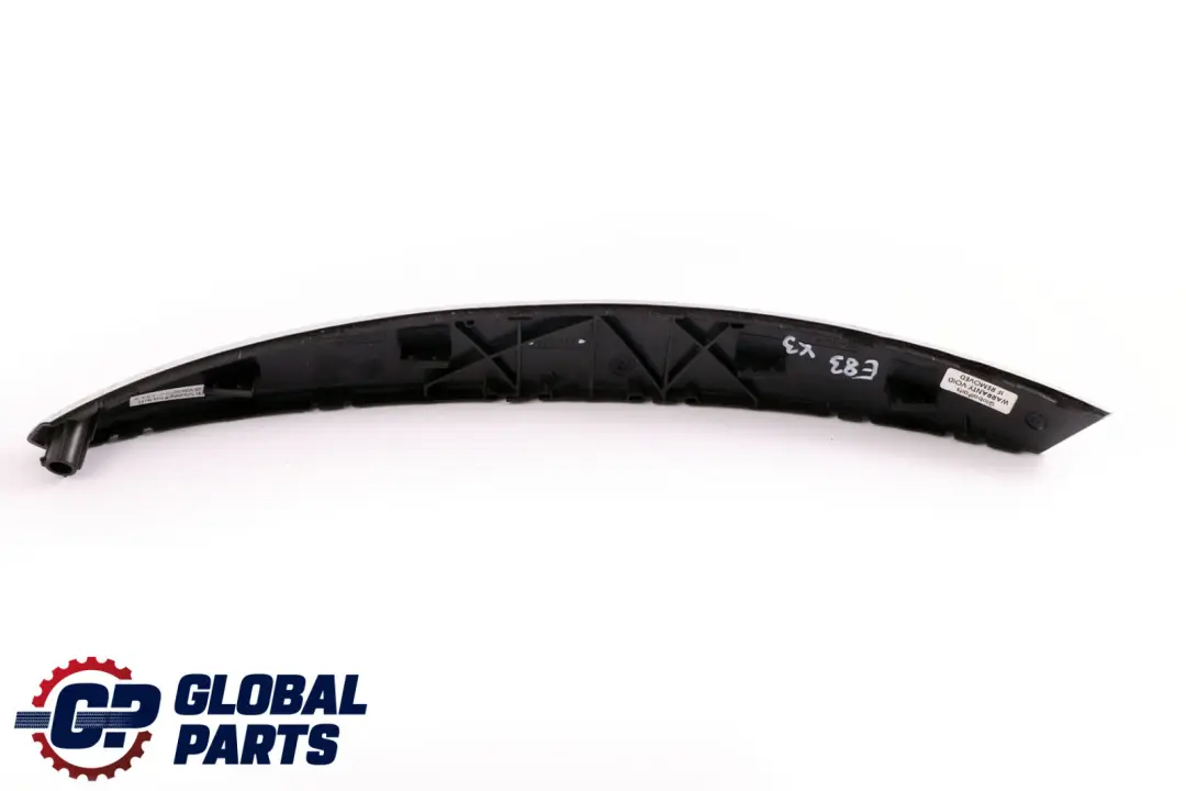 Trim Strip Door Handle Upper Aluminium Left N/S Wolkenschliff to BMW X3 Series E83 with Part number 3403853 BMW X3 Series E83 Trim Strip Door Handle Upper Aluminium Left N/S Wolkenschliff - SKU 3403853 - Part number 3403853