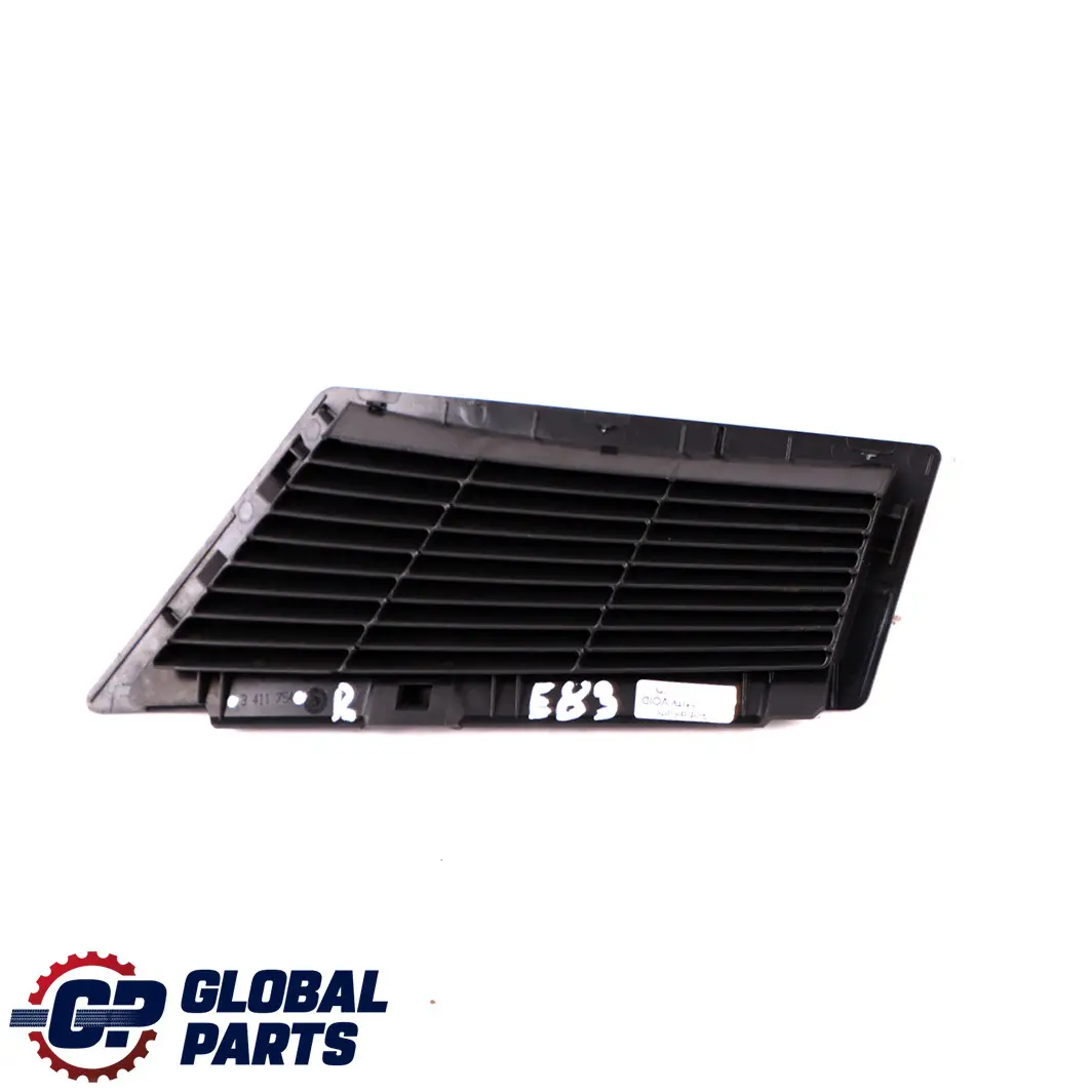 BMW E83 Seitliche Kofferraumverkleidung Rechts Entlüftung Trim Schwarz 3411754 - SKU 3404376-1 - Teilenummer 3404376