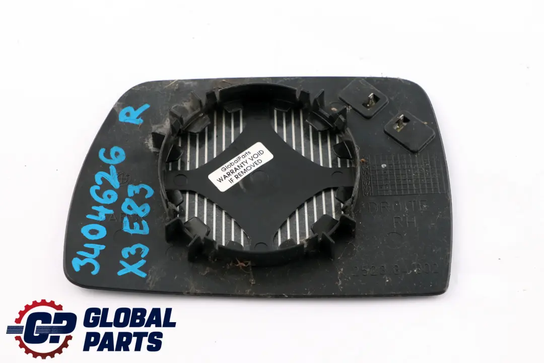BMW X3 Series E83 E83N LCI Right O/S Wing Mirror Glass Heated Wide Angle - SKU 3404626 - Part number 3404626