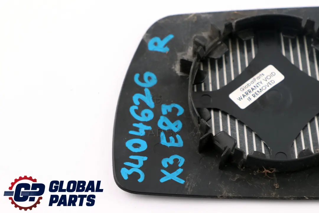 E83N LCI Vetro Specchietto Riscaldato Grandangolo Destra per BMW X3 E83 con numero di parte 3404626 BMW X3 E83 E83N LCI Vetro Specchietto Riscaldato Grandangolo Destra - SKU 3404626 - Numero di parte 3404626