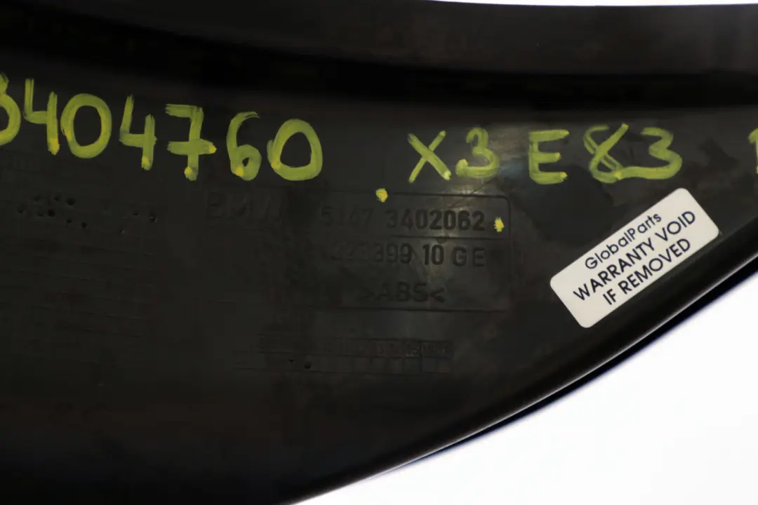 BMW X3 Series E83 Cover Strip Entrance Rear Right O/S Basaltgrau Grey 3402062 - SKU 3404760 - Part number 3404760