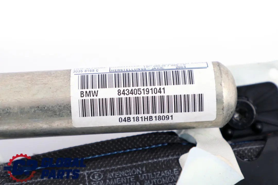 BMW X3 E83 Rideau de toit Air Modulo de tête gauche Noir - SKU 3405191 - Numéro de pièce 3405191