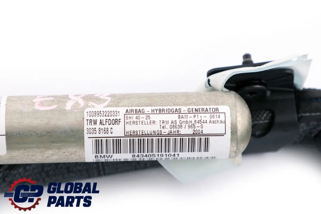 Dachvorhang Kopfairbag Links Schwarz für BMW X3 E83 mit Teilenummer 3405191 BMW X3 E83 Dachvorhang Kopfairbag Links Schwarz - SKU 3405191 - Teilenummer 3405191