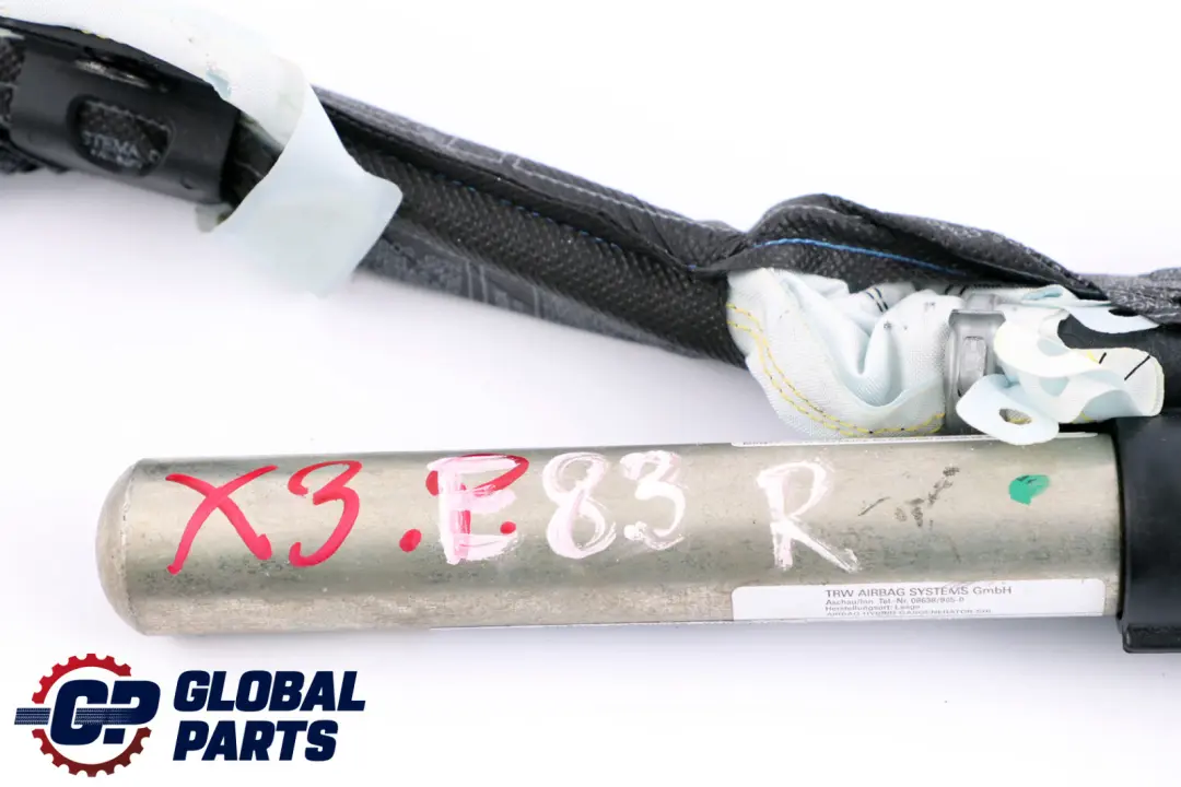 BMW E83 Airbag de cabeza de cortina de techo lateral derecho Negro - SKU 3405192 - Número de pieza 3405192