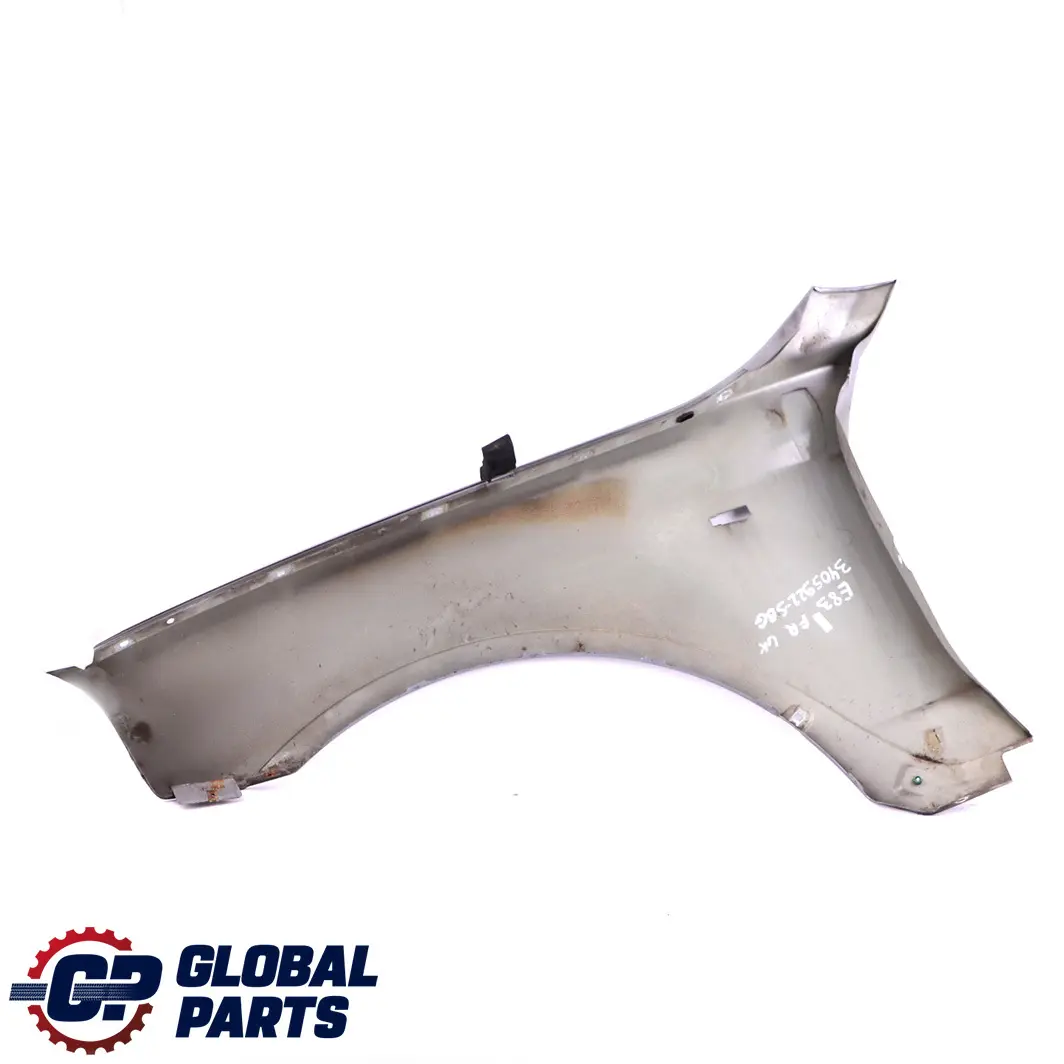 Side Panel Fender Wing Front Right O/S Silbergrau Silver Grey to BMW X3 Series E83 with Part number 3405922 BMW X3 Series E83 Side Panel Fender Wing Front Right O/S Silbergrau Silver Grey - SKU 3405922-SBG1 - Part number 3405922