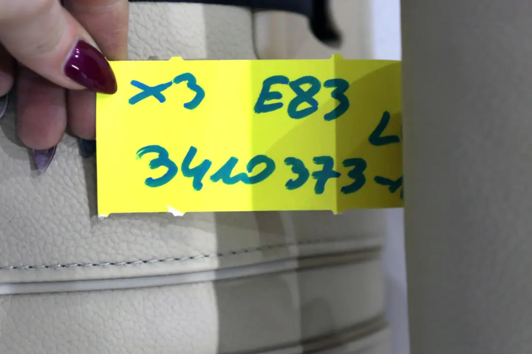 Beige Interior Seat Cover Backrest Leather Rear Left N/S to BMW X3 Series E83 with Part number 3410373 BMW X3 Series E83 Beige Interior Seat Cover Backrest Leather Rear Left N/S - SKU 3410373-1 - Part number 3410373