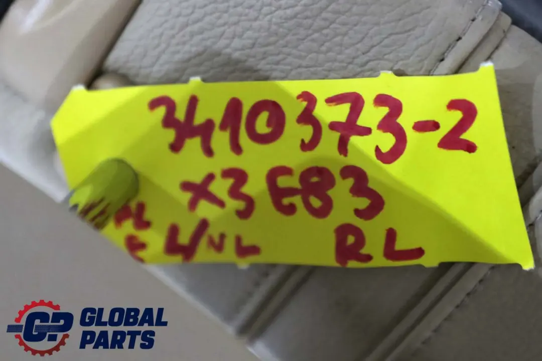 BMW X3 E83 2 Rear Left N/S Beige Interior Seat Cover Backrest Leather - SKU 3410373-2 - Part number 3410373