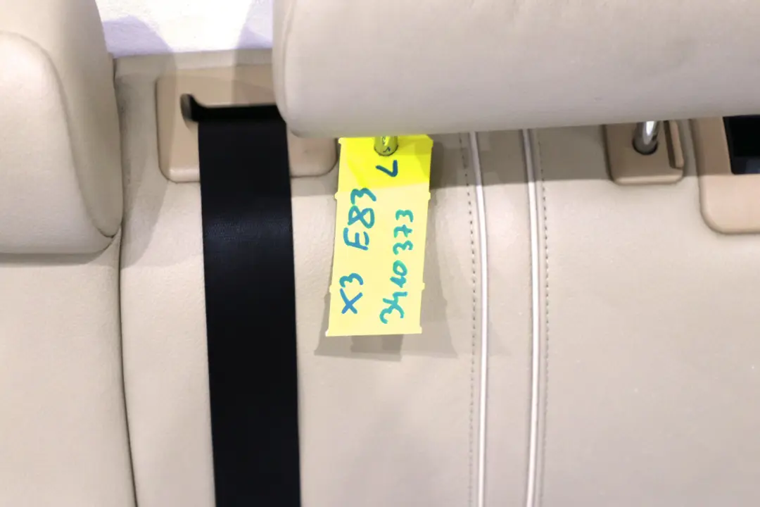 Beige Interior Seat Cover Backrest Leather Rear Left N/S to BMW X3 SERIES E83 with Part number 3410373 BMW X3 SERIES E83 Beige Interior Seat Cover Backrest Leather Rear Left N/S - SKU 3410373 - Part number 3410373