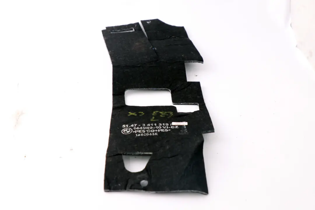 E83N LCI Insonorisation Base A Gauche pour BMW X3 E83 à propos du numéro de pièce 3411319 BMW X3 E83 E83N LCI Insonorisation Base A Gauche - SKU 3411319 - Numéro de pièce 3411319