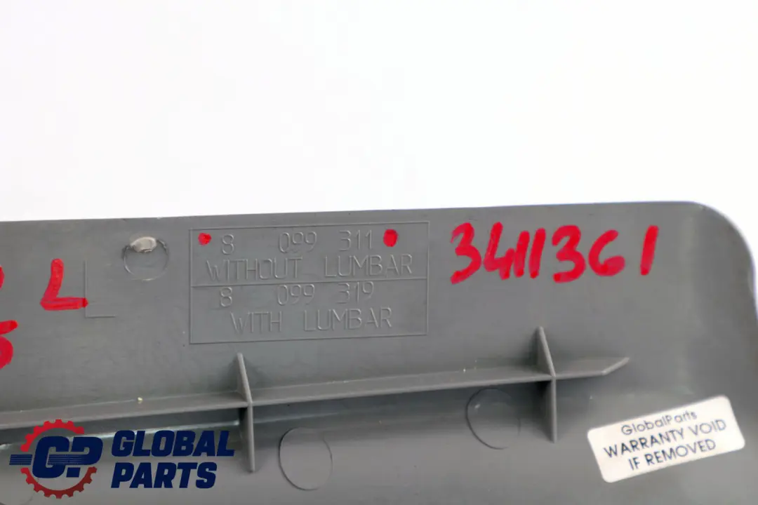 Trim Seat Cover Outer Left N/S Grey 8099311 to BMW X3 Series E83 with Part number 3411361 BMW X3 Series E83 Trim Seat Cover Outer Left N/S Grey 8099311 - SKU 3411361 - Part number 3411361