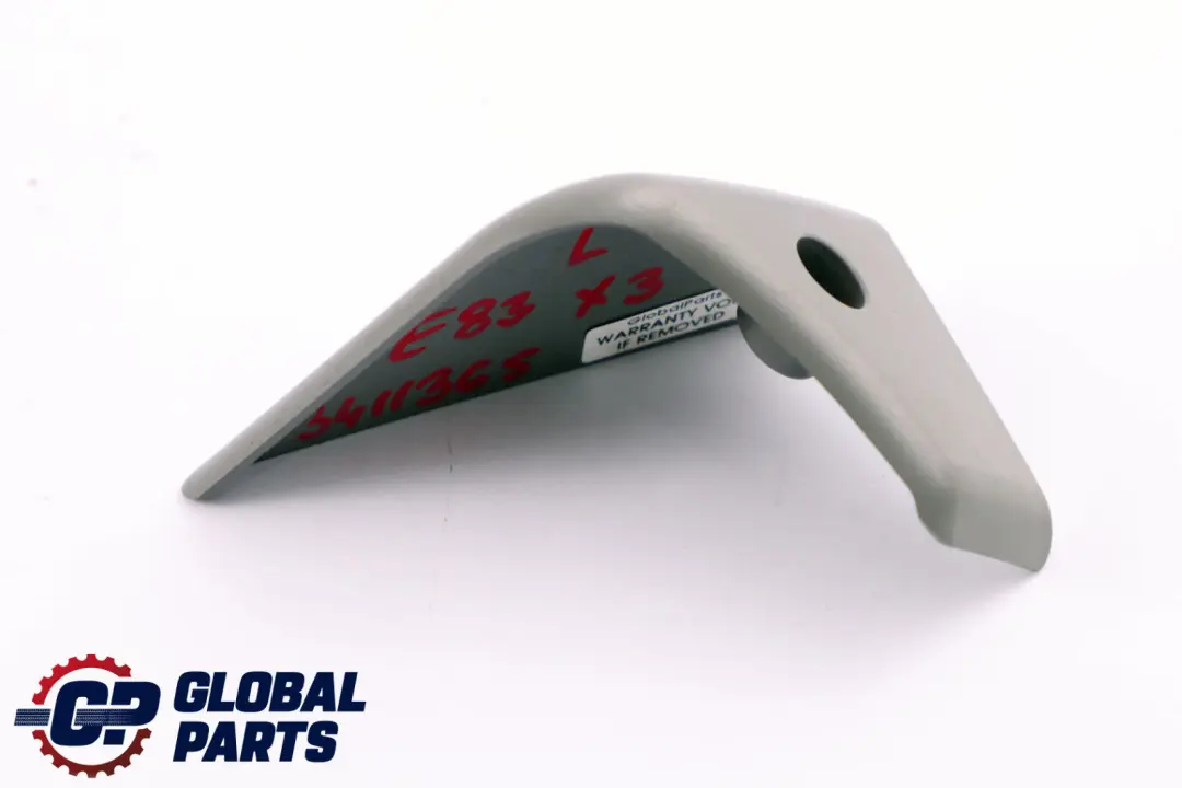 Lewa osłona boczna fotela szary do BMW X3 E83 LCI o numerze 3411365 BMW X3 E83 LCI Lewa osłona boczna fotela szary - SKU 3411365 - Numer Części 3411365