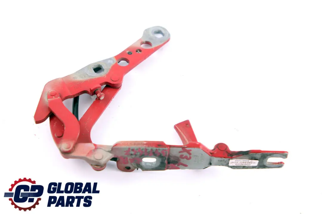 BMW X3 Reihe E83 Scharnier Frontklappe Links Karmesinrot Rot - SKU 3411447-KAR - Teilenummer 3411447