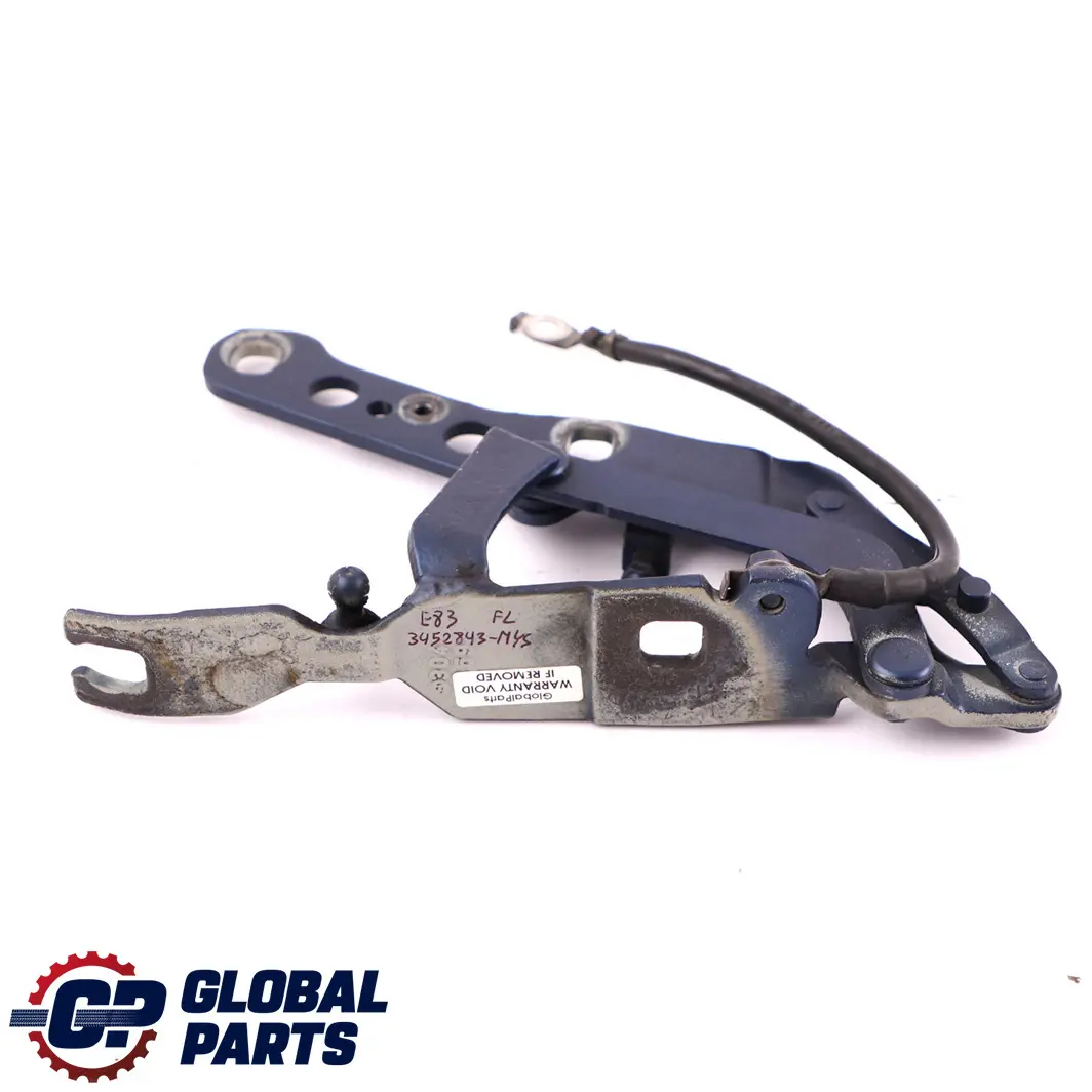 BMW X3 E83 Cofano Anteriore Cerniera Sinistra Mysticblau Metallic - A07 - SKU 3411447-MYS - Numero di parte 3411447