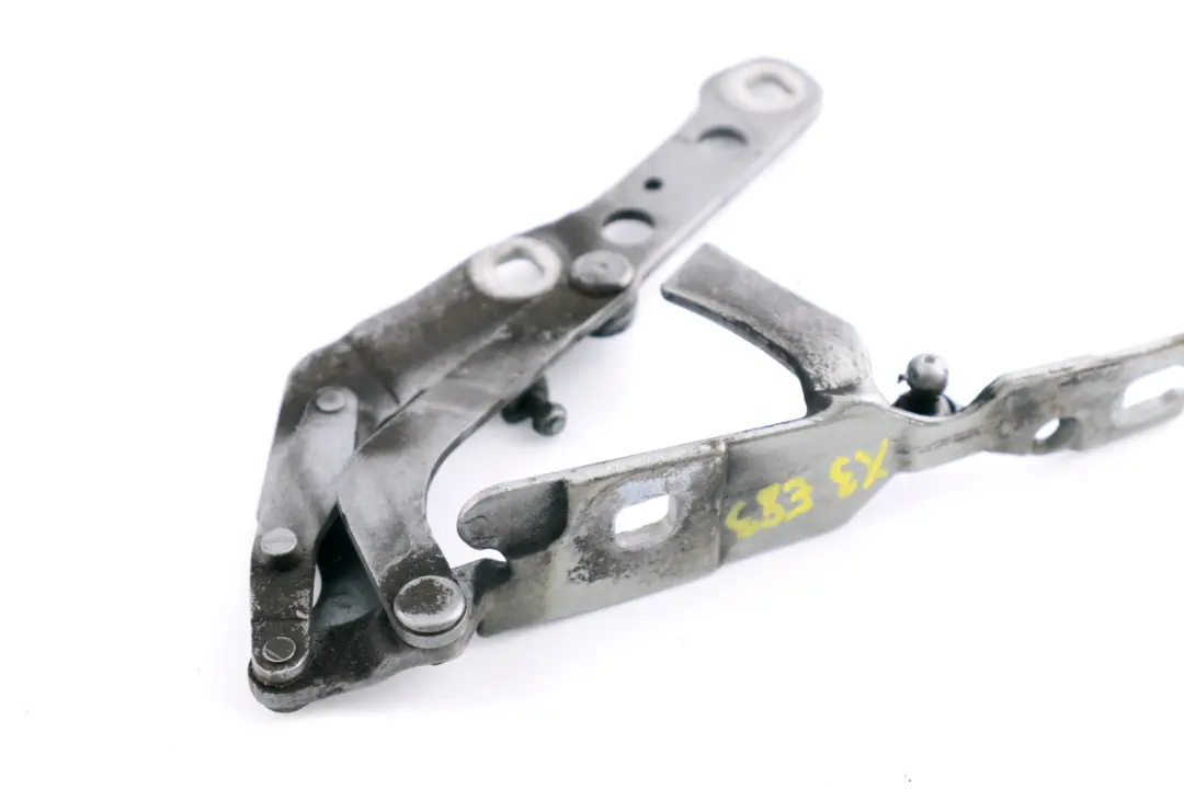 Capo delantero derecho Bisagra Titansilber Plata para BMW X3 E83 con número de pieza 3411448 BMW X3 E83 Capo delantero derecho Bisagra Titansilber Plata - SKU 3411448-3 - Número de pieza 3411448