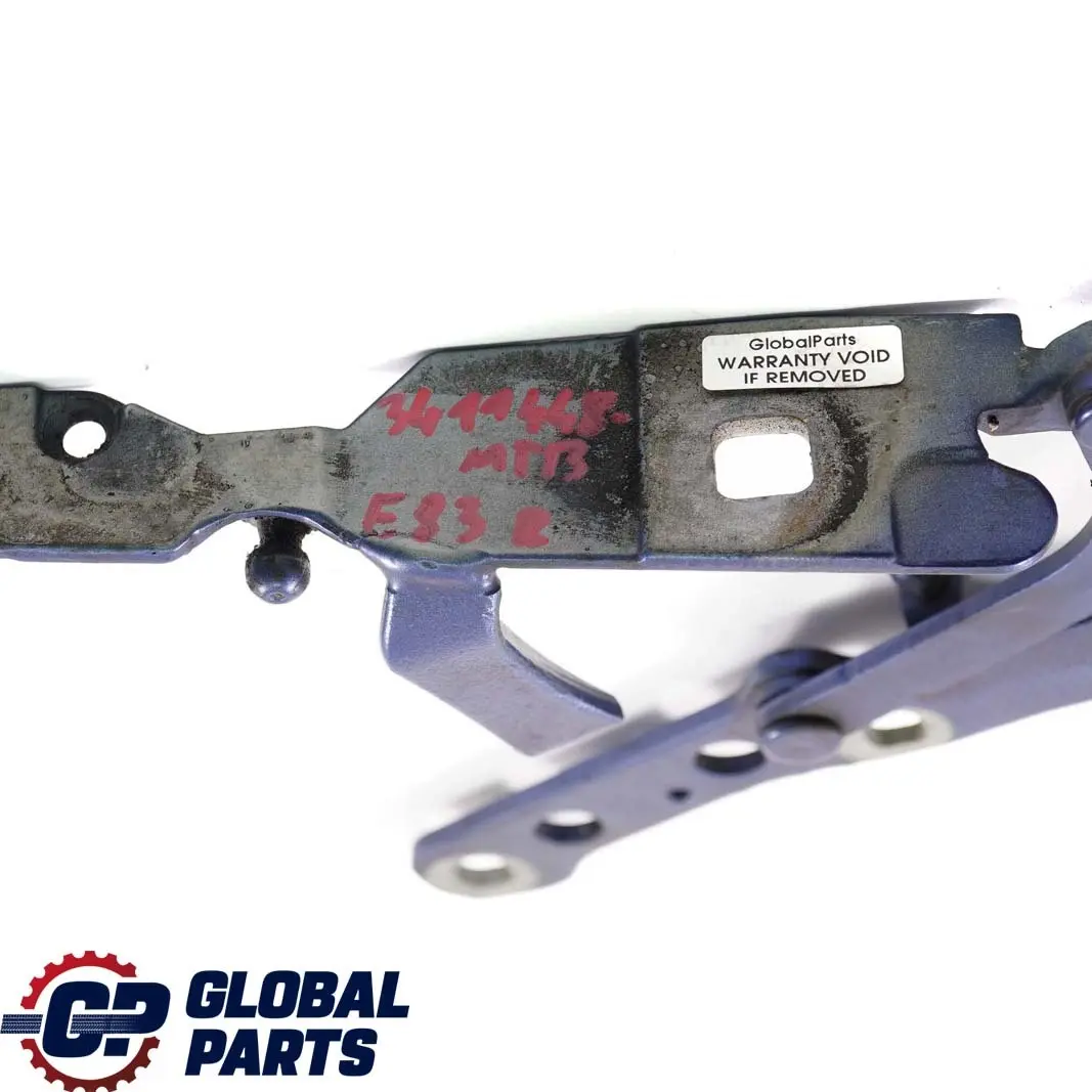 Cofano Anteriore Cerniera Destra Montegoblau Montego Blu A51 per BMW X3 E83 con numero di parte 3411448 BMW X3 E83 Cofano Anteriore Cerniera Destra Montegoblau Montego Blu A51 - SKU 3411448-MTB - Numero di parte 3411448