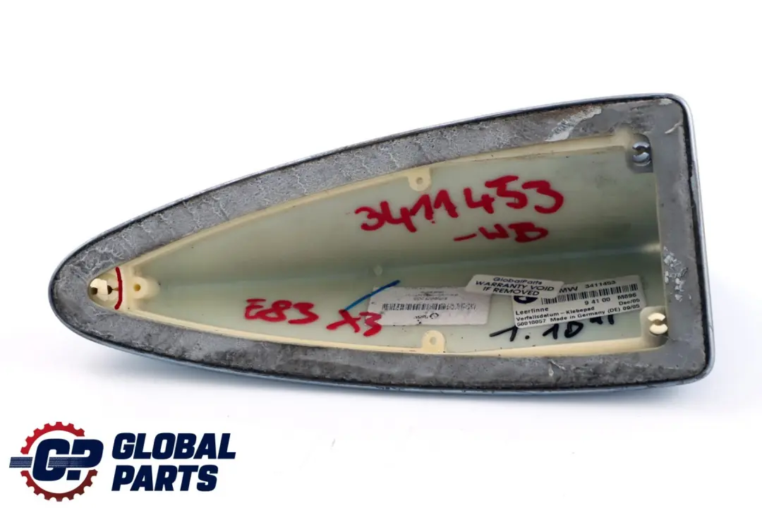 BMW X3 Series E83 E83N Empty Housing For Roof Antenna Aerial Blue Water 896 - SKU 3411453-WB - Part number 2147431