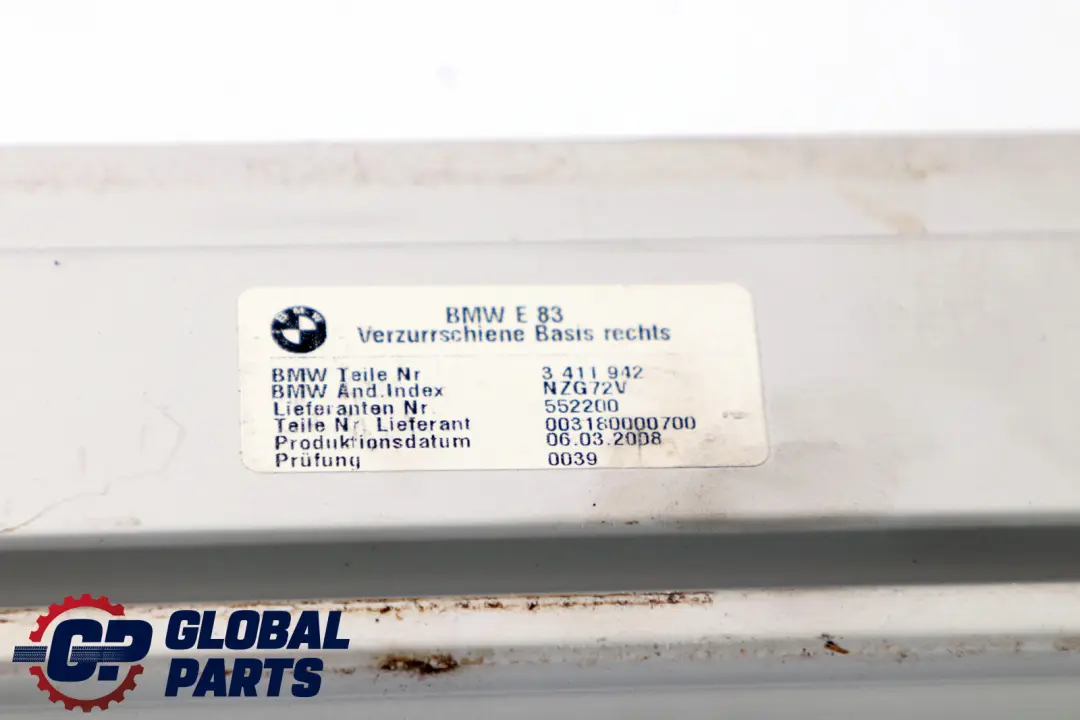 *BMW X3 er E83 Verzurrschiene Links Rechts Verkleidung Gepäckraumboden für mit Teilenummer 3411942 *BMW X3 er E83 Verzurrschiene Links Rechts Verkleidung Gepäckraumboden - SKU 3411942-1 - Teilenummer 3411942