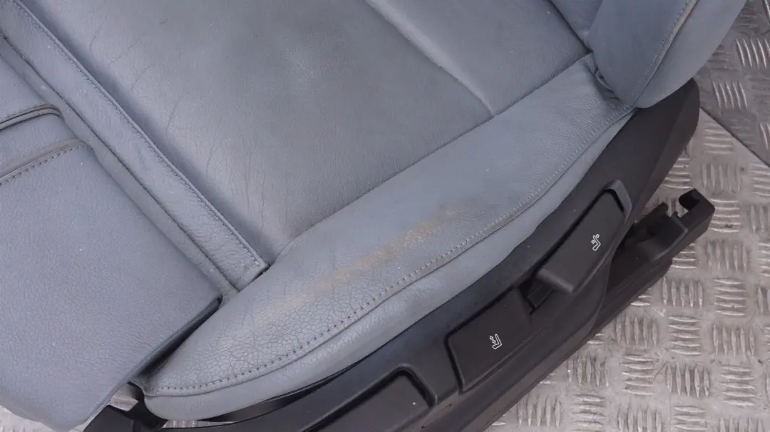 Front Left N/S Sport Seat Passenger Grey Blue Graublau Leather to BMW X3 Series E83 with Part number 3412154 BMW X3 Series E83 Front Left N/S Sport Seat Passenger Grey Blue Graublau Leather - SKU 3412154-1 - Part number 3412154