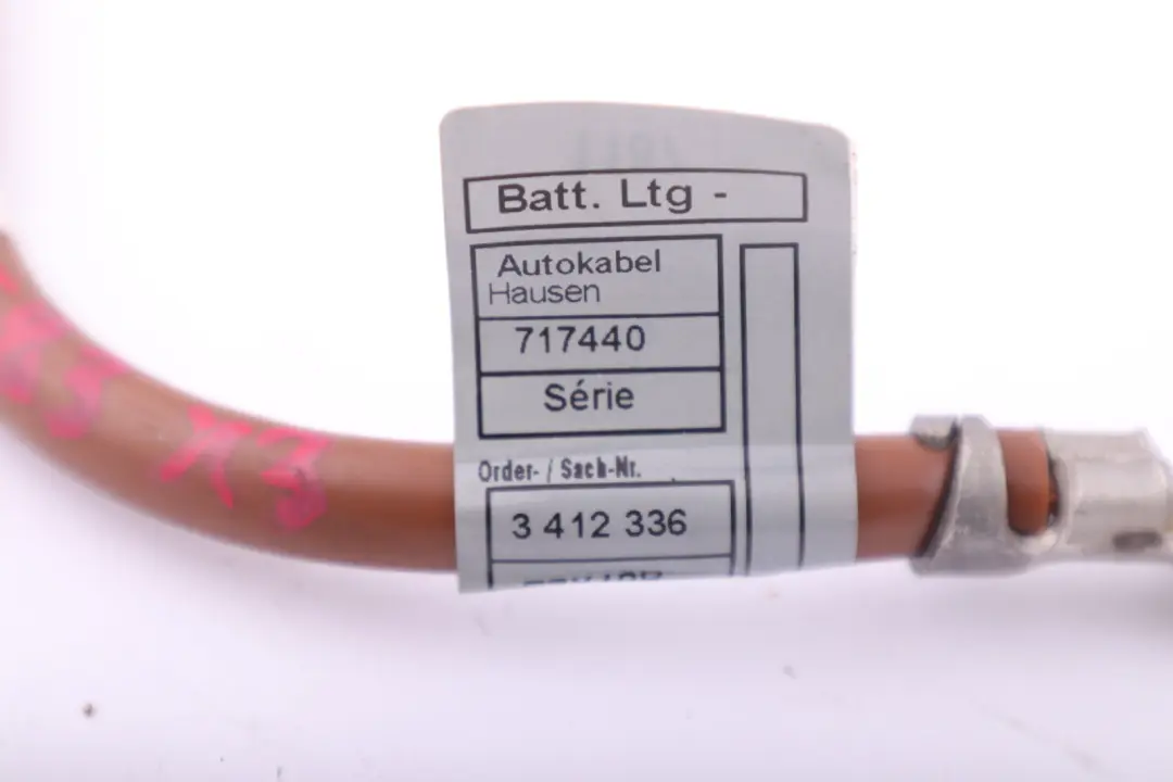 Batterie Kabel Minus Kabel für BMW X3 E83 mit Teilenummer 3412336 BMW X3 E83 Batterie Kabel Minus Kabel - SKU 3412336 - Teilenummer 3412336