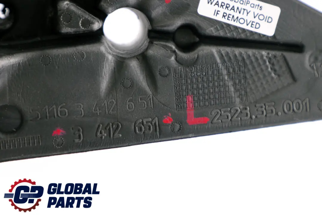 BMW X3 E83 LCI E83N Guarnizione Interno Specchio Triangolo Ala Sinistra N/S - SKU 3412651 - Numero di parte 3412651