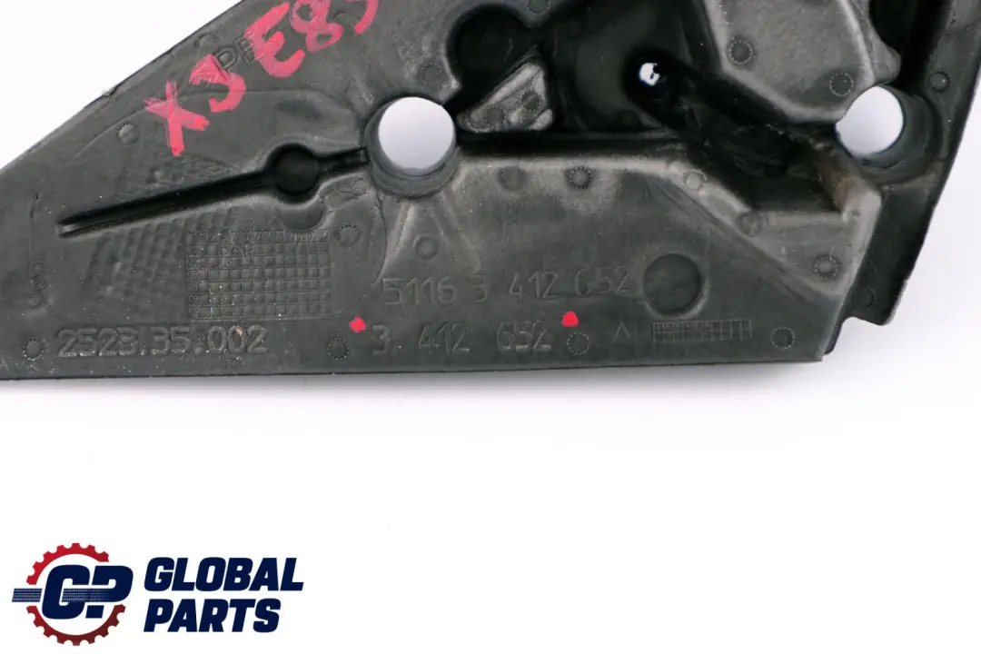 BMW X3 E83 LCI E83N Guarnizione Coperchio Interno Specchio Triangolo Ala Destra - SKU 3412652 - Numero di parte 3412652