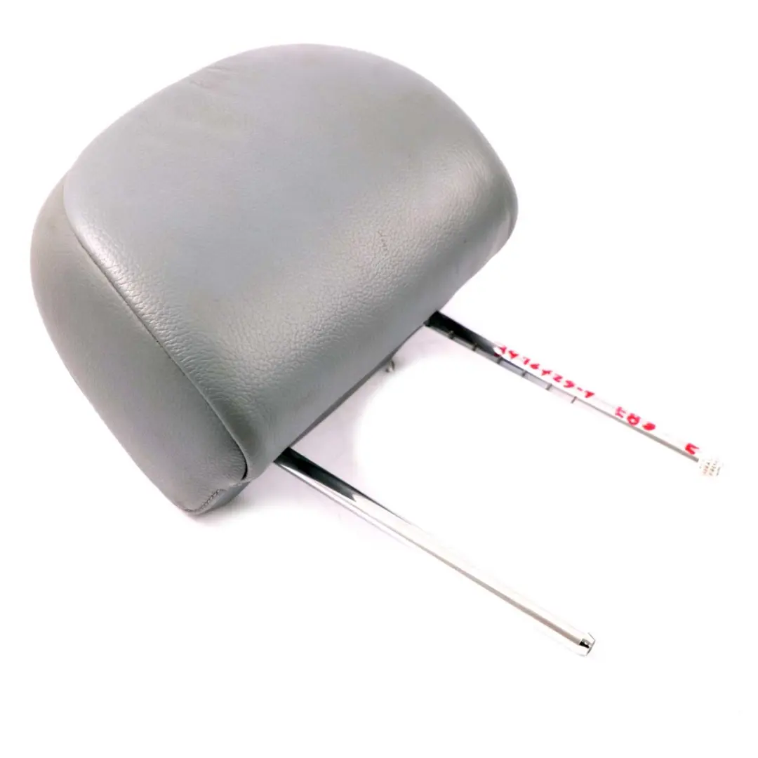 Front Seat Left Right N/O/S Leather Headrest Graublau Grey to BMW X3 Series E83 1 with Part number 3412725 BMW X3 Series E83 1 Front Seat Left Right N/O/S Leather Headrest Graublau Grey - SKU 3412725-1 - Part number 3412725