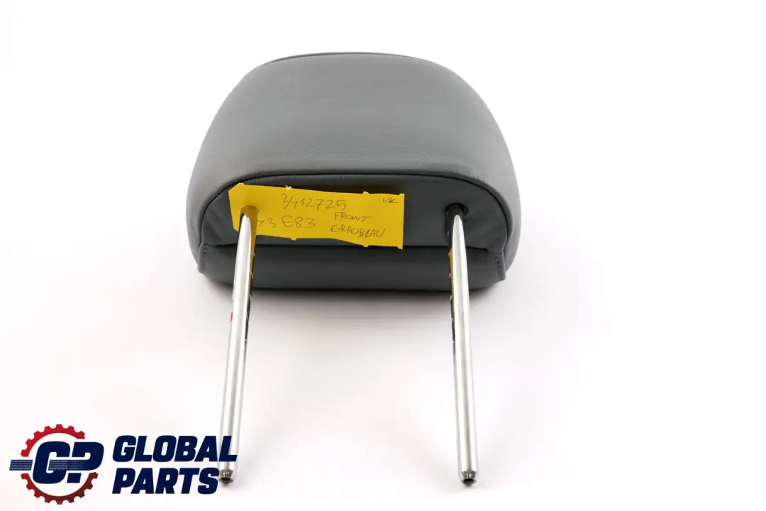 Front Seat Left Right N/O/S Leather Headrest Graublau Grey to BMW X3 Series E83 with Part number 3412725 BMW X3 Series E83 Front Seat Left Right N/O/S Leather Headrest Graublau Grey - SKU 3412725 - Part number 3412725