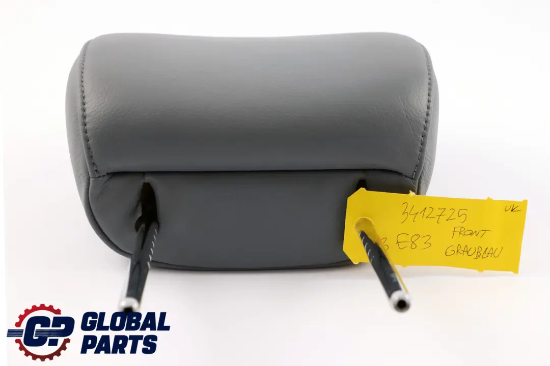 BMW X3 Series E83 Front Seat Left Right N/O/S Leather Headrest Graublau Grey - SKU 3412725 - Part number 3412725
