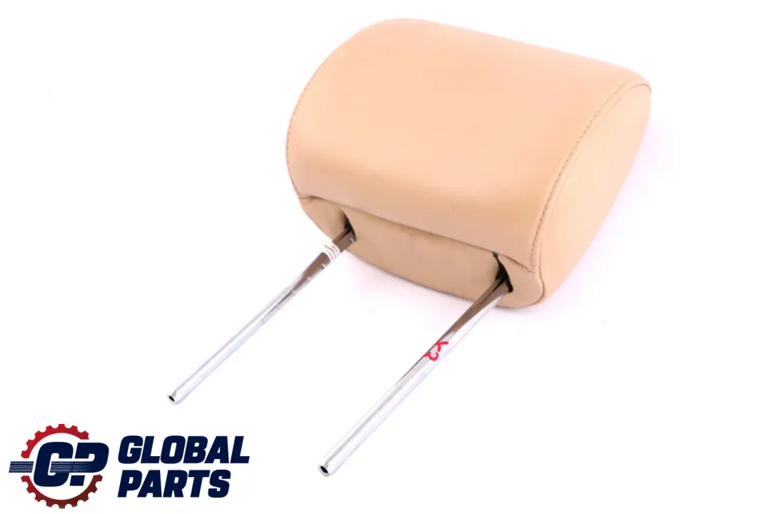 BMW X3 Series E83 Front Seat Left Right N/O/S Sandbeige Beige Leather Headrest - SKU 3412758 - Part number 3412758